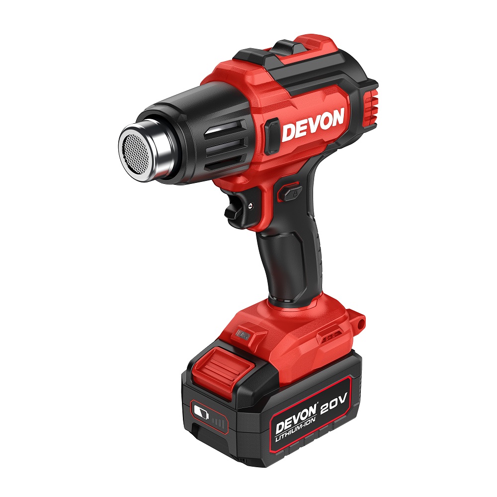 DEVON 7713 Cordless Heat Gun 20V Cordless Heat Gun 20V | Portable Battery Heat Gun for DIY & Industrial Use