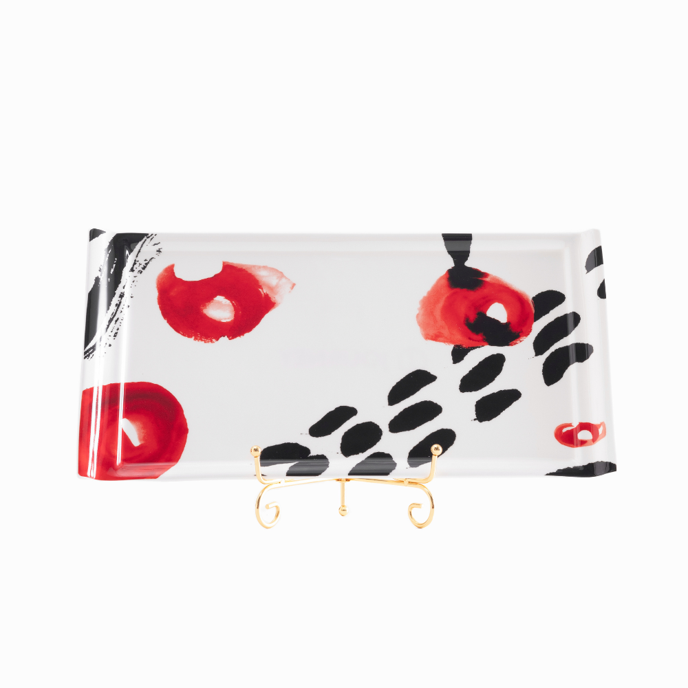 ORIENTAL SYMPHONY COLLECTION - 13"  RECTANGULAR BONE CHINA PLATE