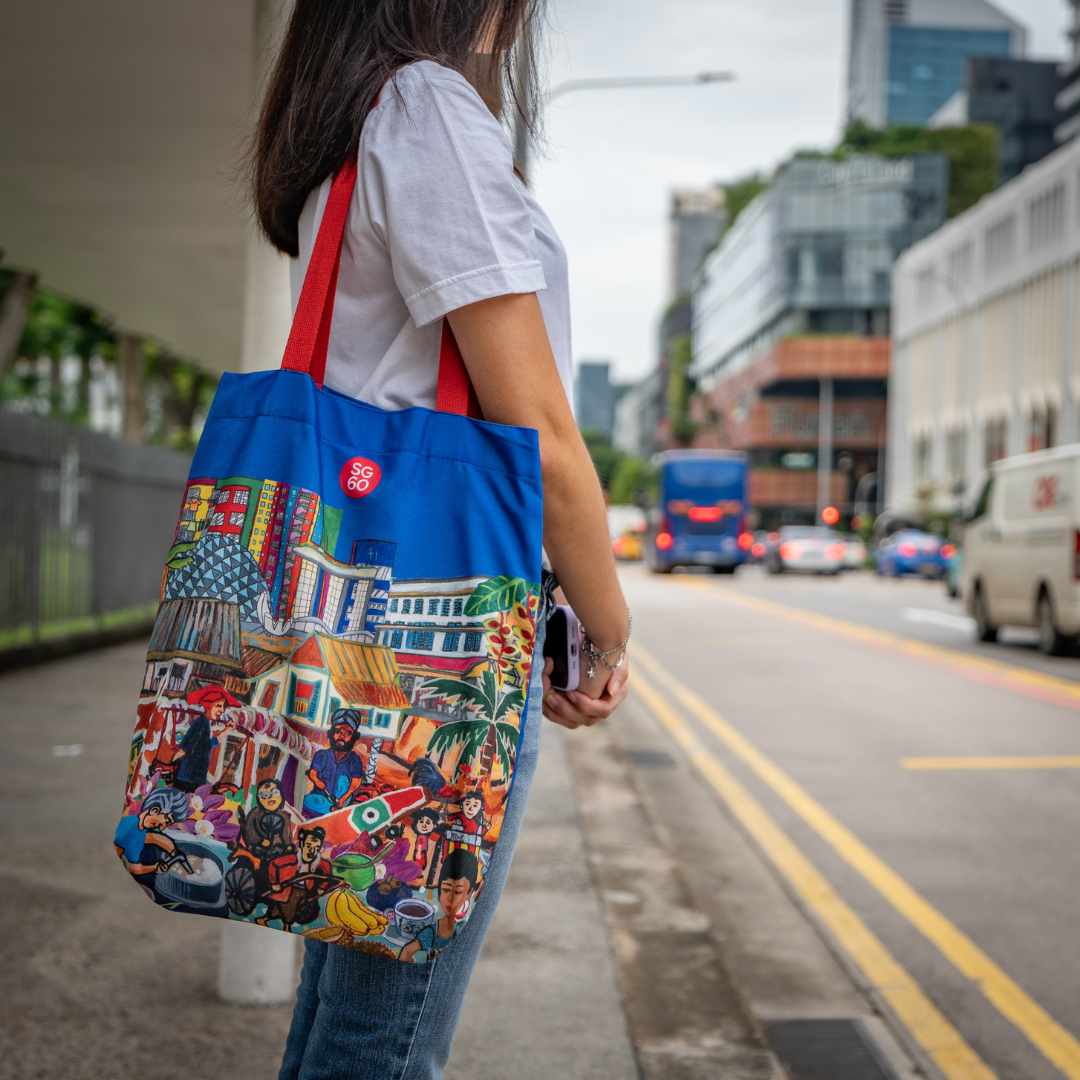 THREADS OF SINGAPORE COLLECTION - SOFT CANVAS TOTE BAG