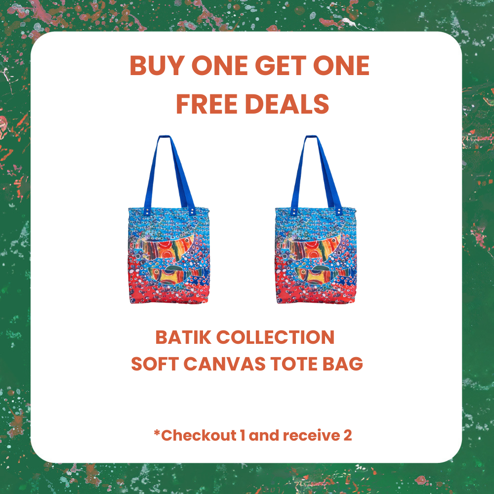 [CHRISTMAS BOGO DEAL 1+1] BATIK COLLECTION - SOFT CANVAS TOTE BAG