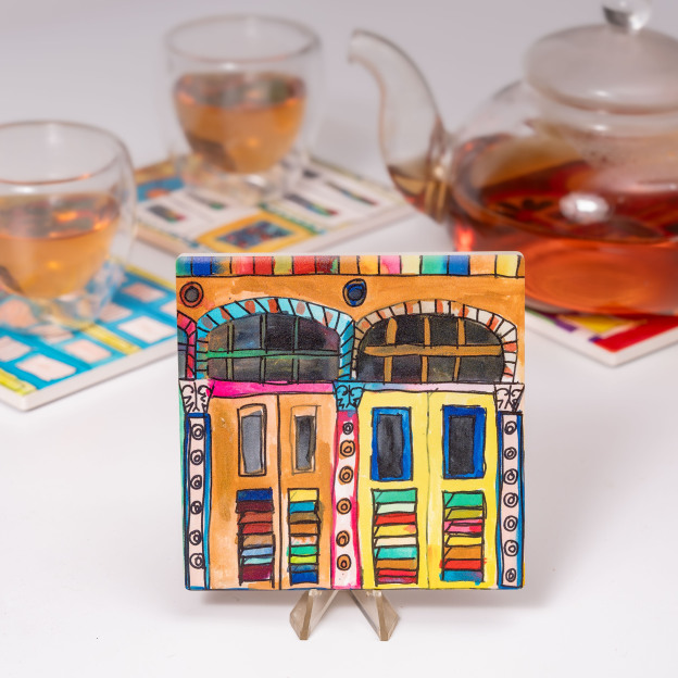 HERITAGE WINDOWS COLLECTION – CERAMIC COASTER (SET OF FOUR)