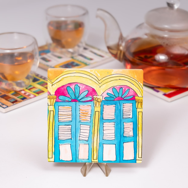 HERITAGE WINDOWS COLLECTION – CERAMIC COASTER (SET OF FOUR)
