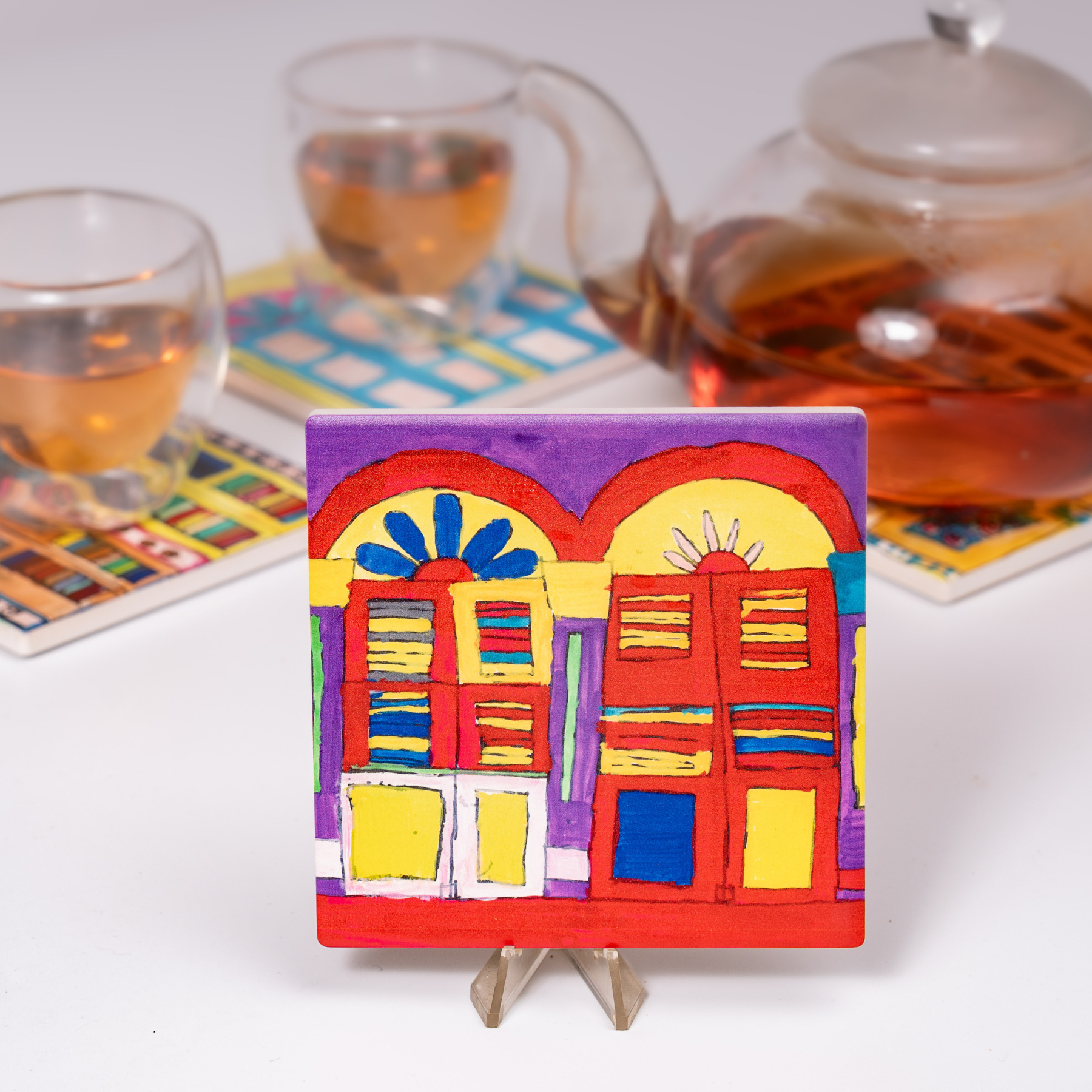 HERITAGE WINDOWS COLLECTION – CERAMIC COASTER (SET OF FOUR)