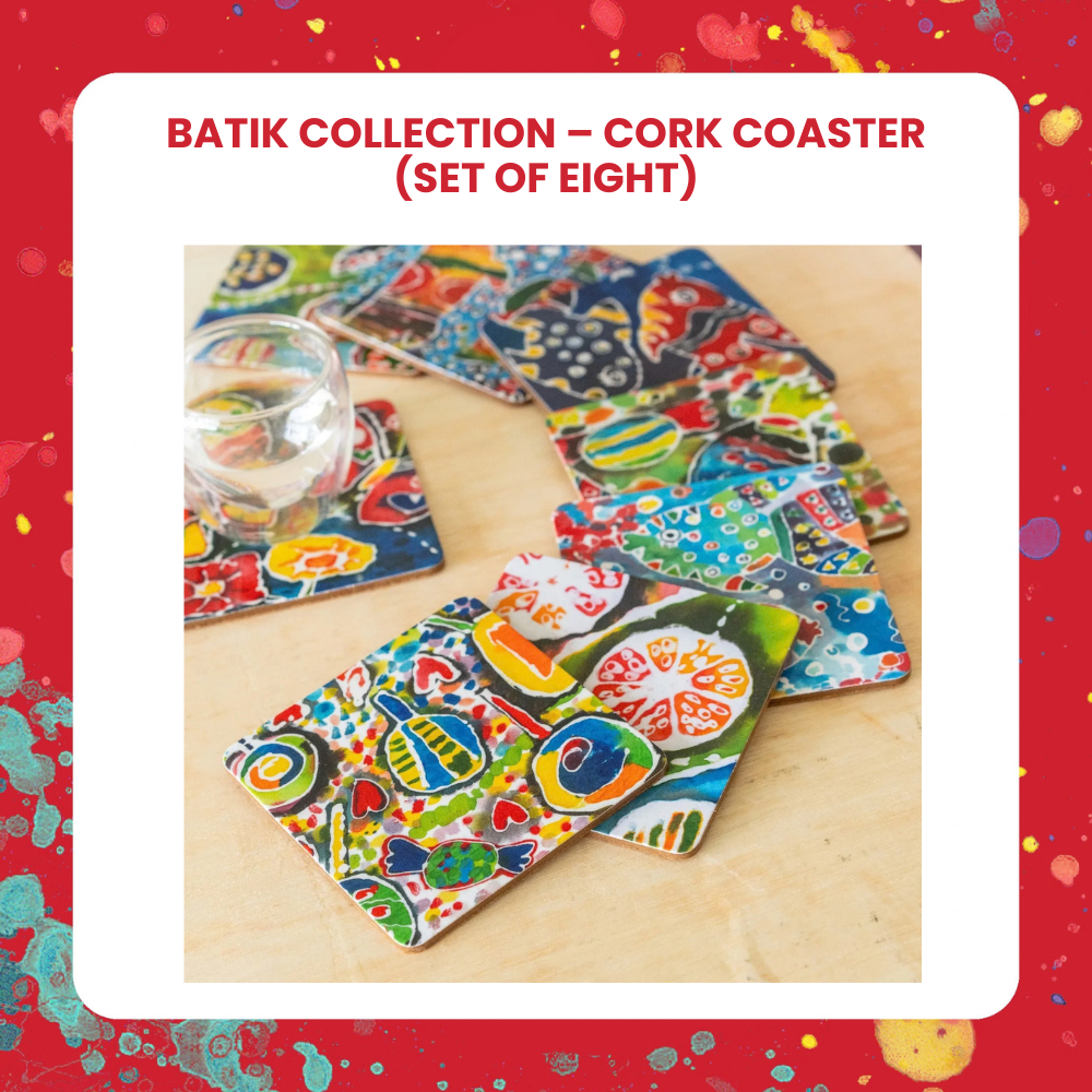 BATIK COLLECTION – CORK COASTER (SET OF EIGHT)