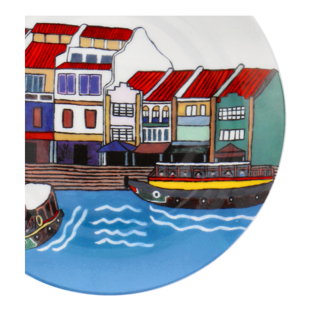 MY HOME COLLECTION - SINGAPORE RIVER BONE CHINA PLATE