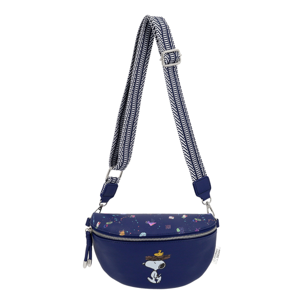 GALACTIC PLAYGROUND COLLECTION - SNOOPY & WOODSTOCK CROSSBODY BAG (NAVY BLUE)