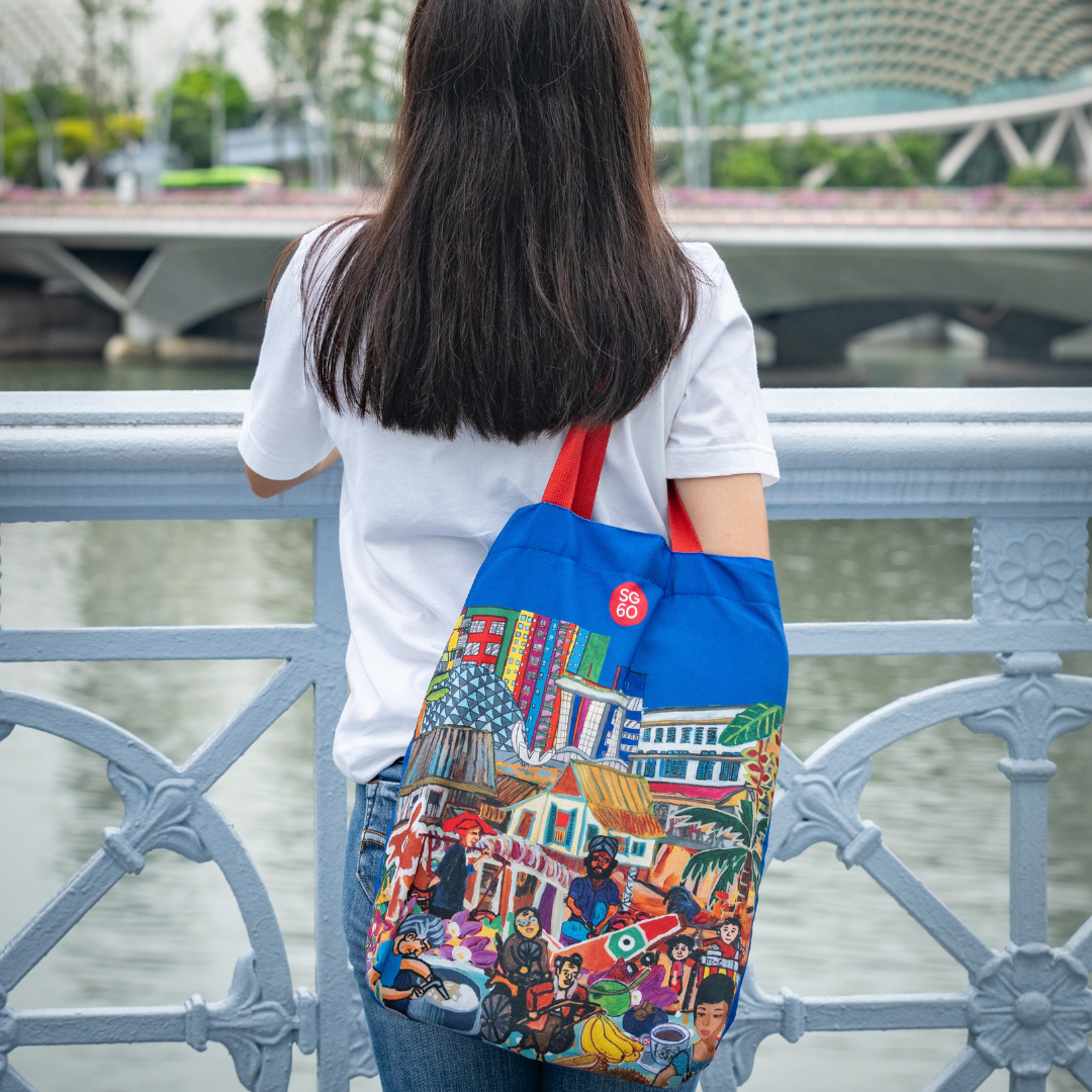THREADS OF SINGAPORE COLLECTION - SOFT CANVAS TOTE BAG