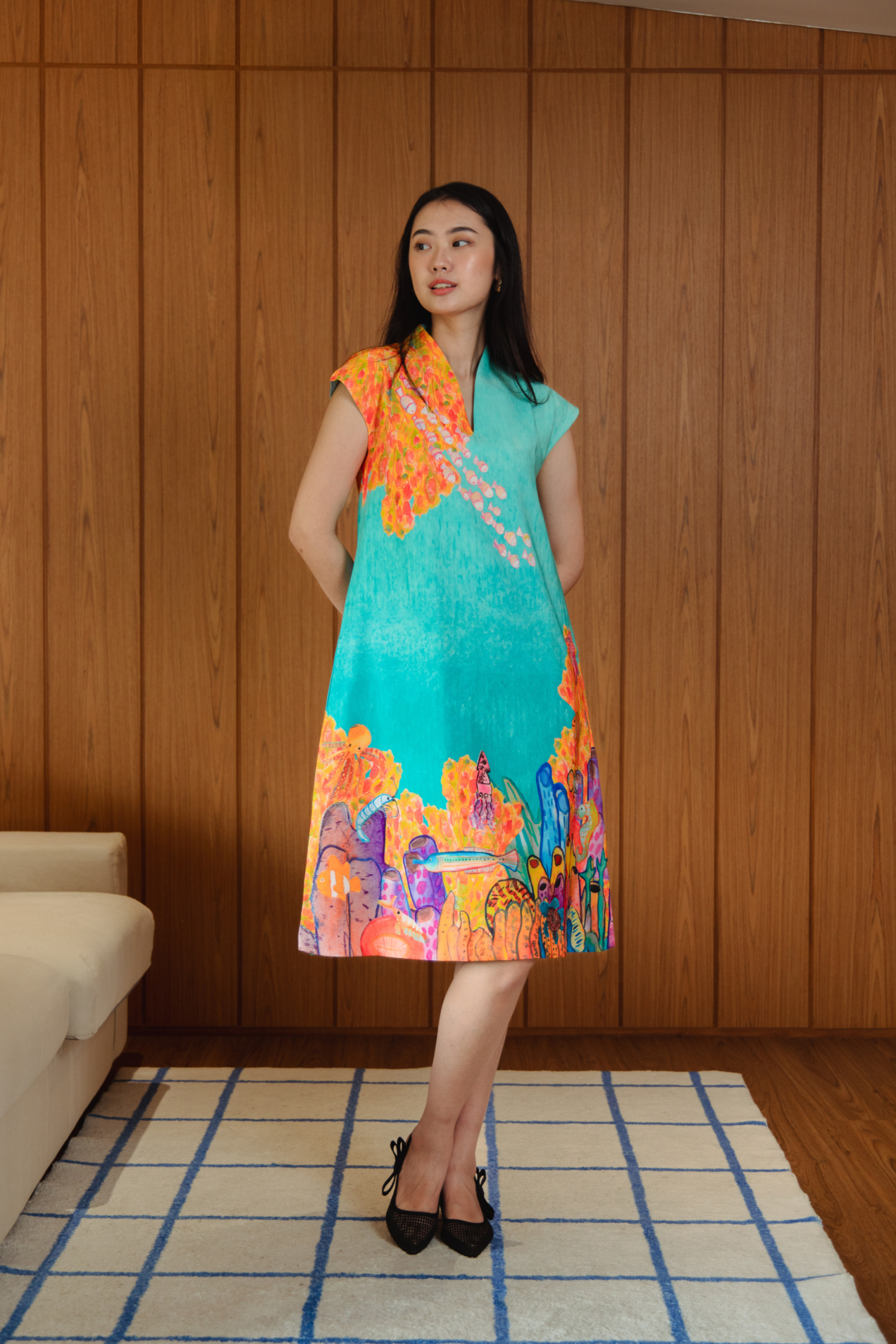 SEA MY WORLD COLLECTION - A LINE DRESS