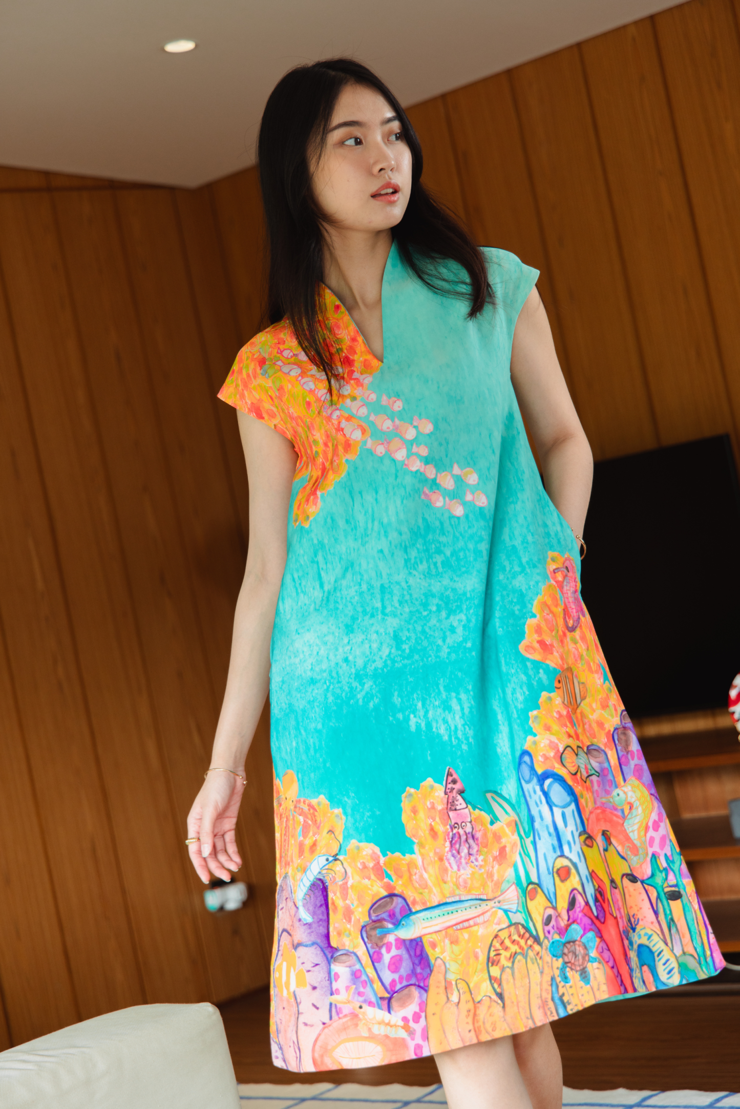 SEA MY WORLD COLLECTION - A LINE DRESS