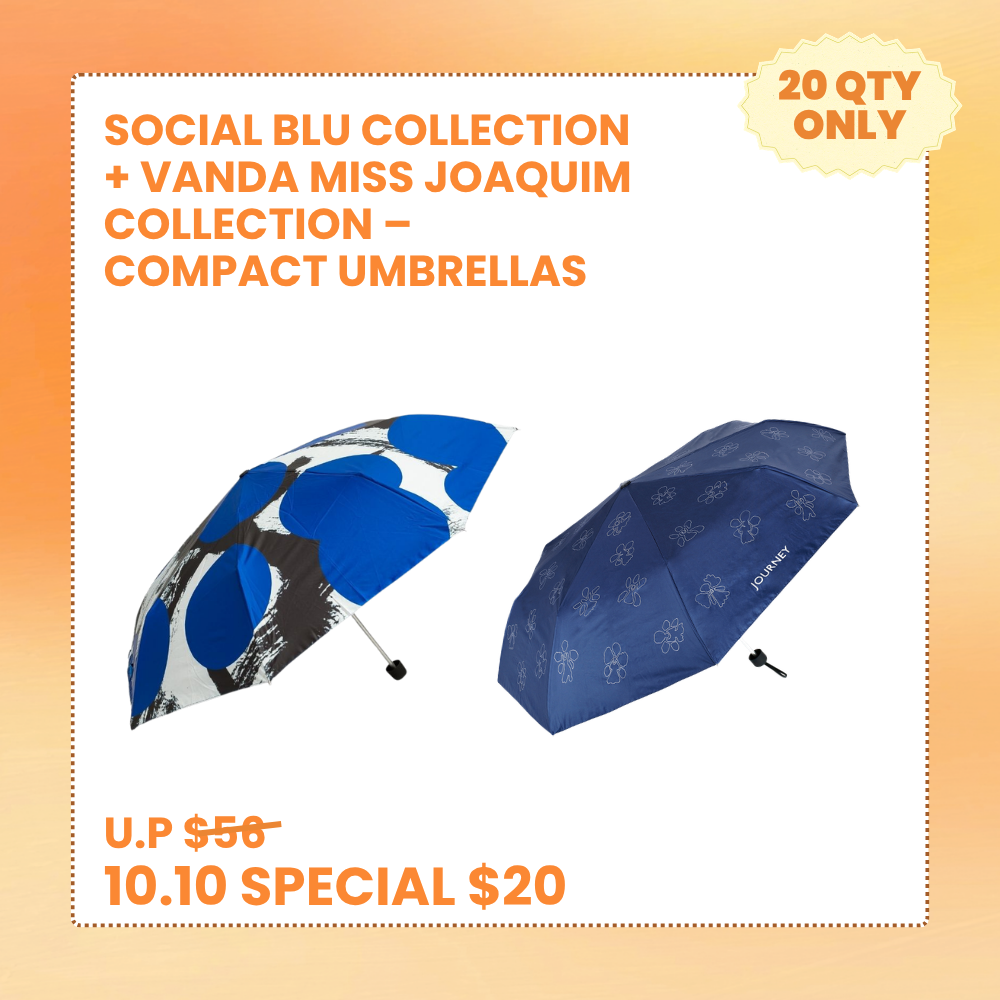 [10.10 FLASH SALE] SOCIAL BLU & VANDA MISS JOAQUIM COMPACT UMBRELLA BUNDLE