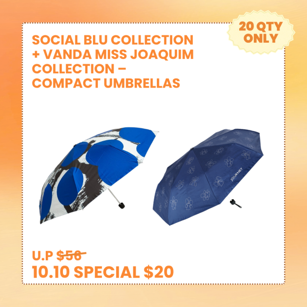 [10.10 FLASH SALE] SOCIAL BLU & VANDA MISS JOAQUIM COMPACT UMBRELLA BUNDLE