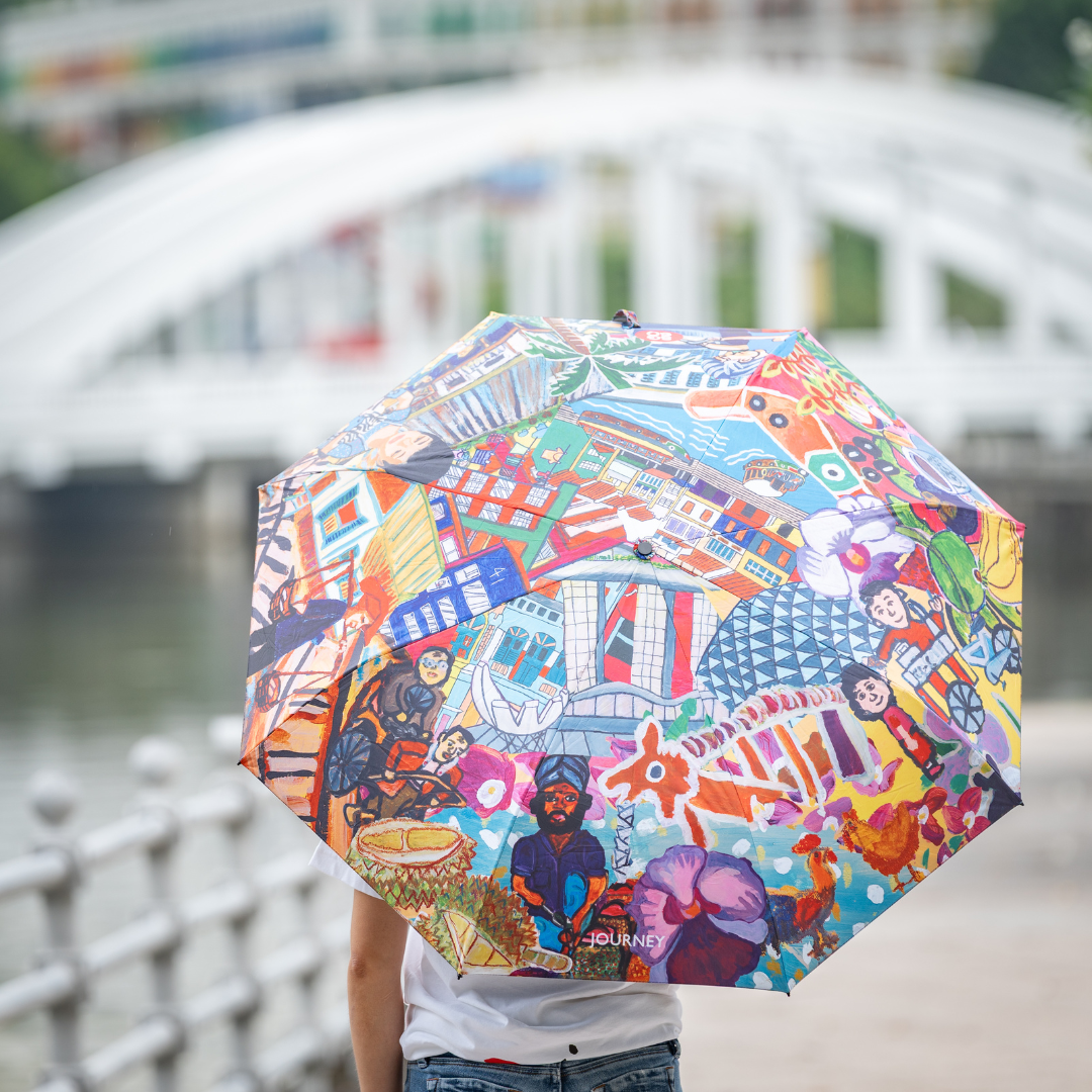 THREADS OF SINGAPORE COLLECTION - COMPACT UMBRELLA