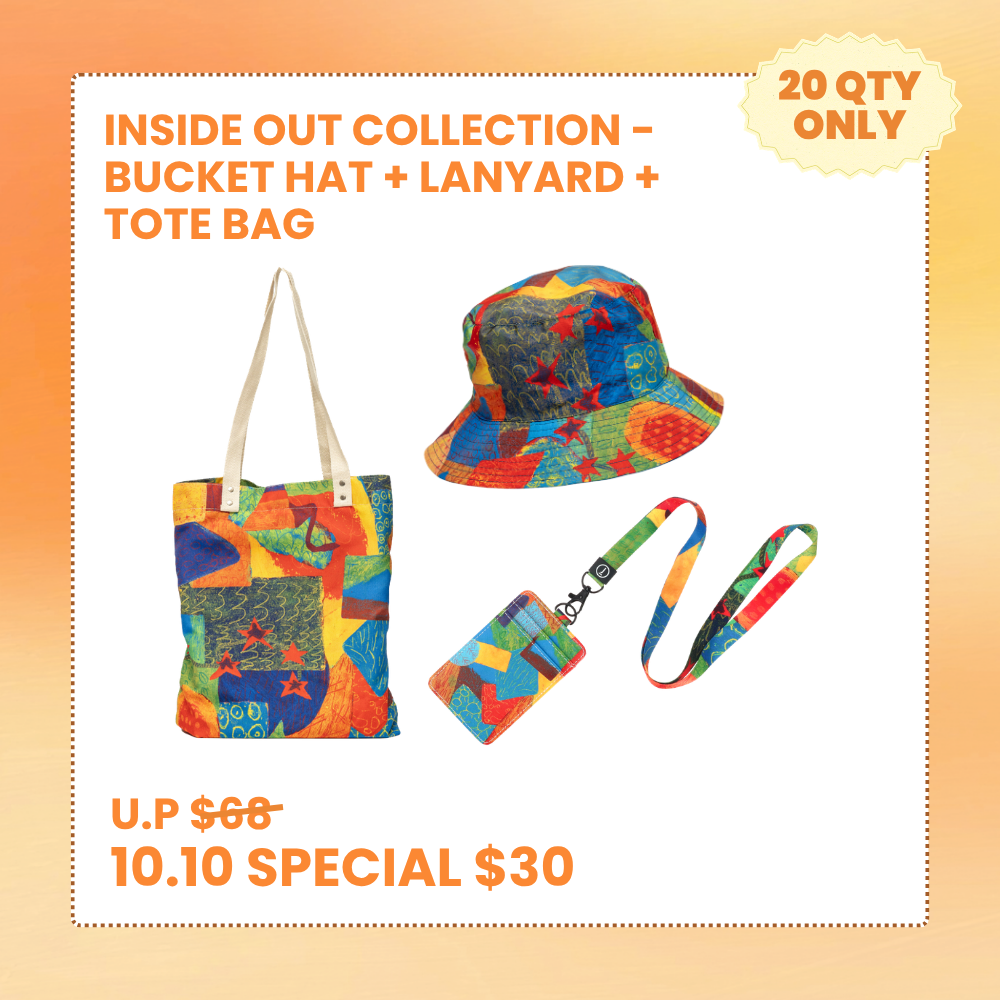 [10.10 FLASH SALE] INSIDE OUT COLLECTION  BUCKET HAT + LANYARD + TOTE BAG