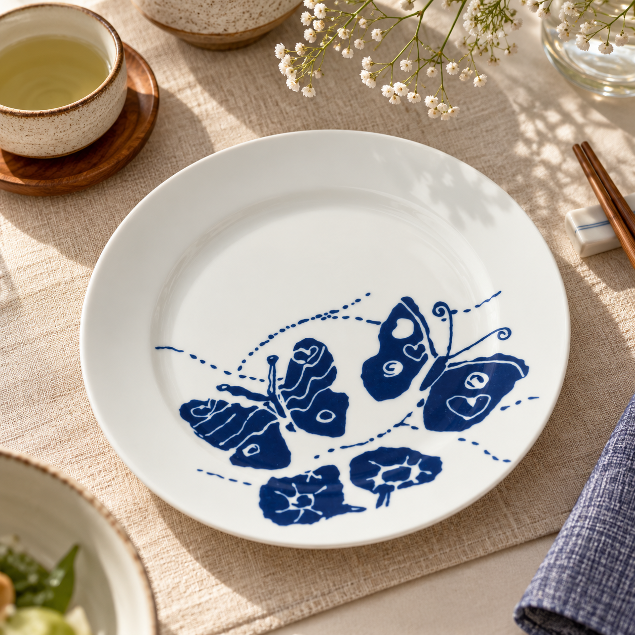BUTTERFLY PORCELAIN PLATE