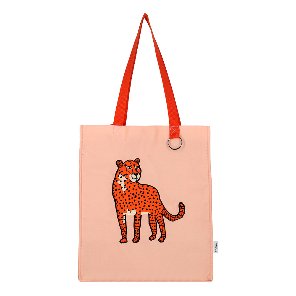 (JOURNEY LUXE) WILD WITHIN COLLECTION - CHEETAH EMBROIDERY TOTE BAG