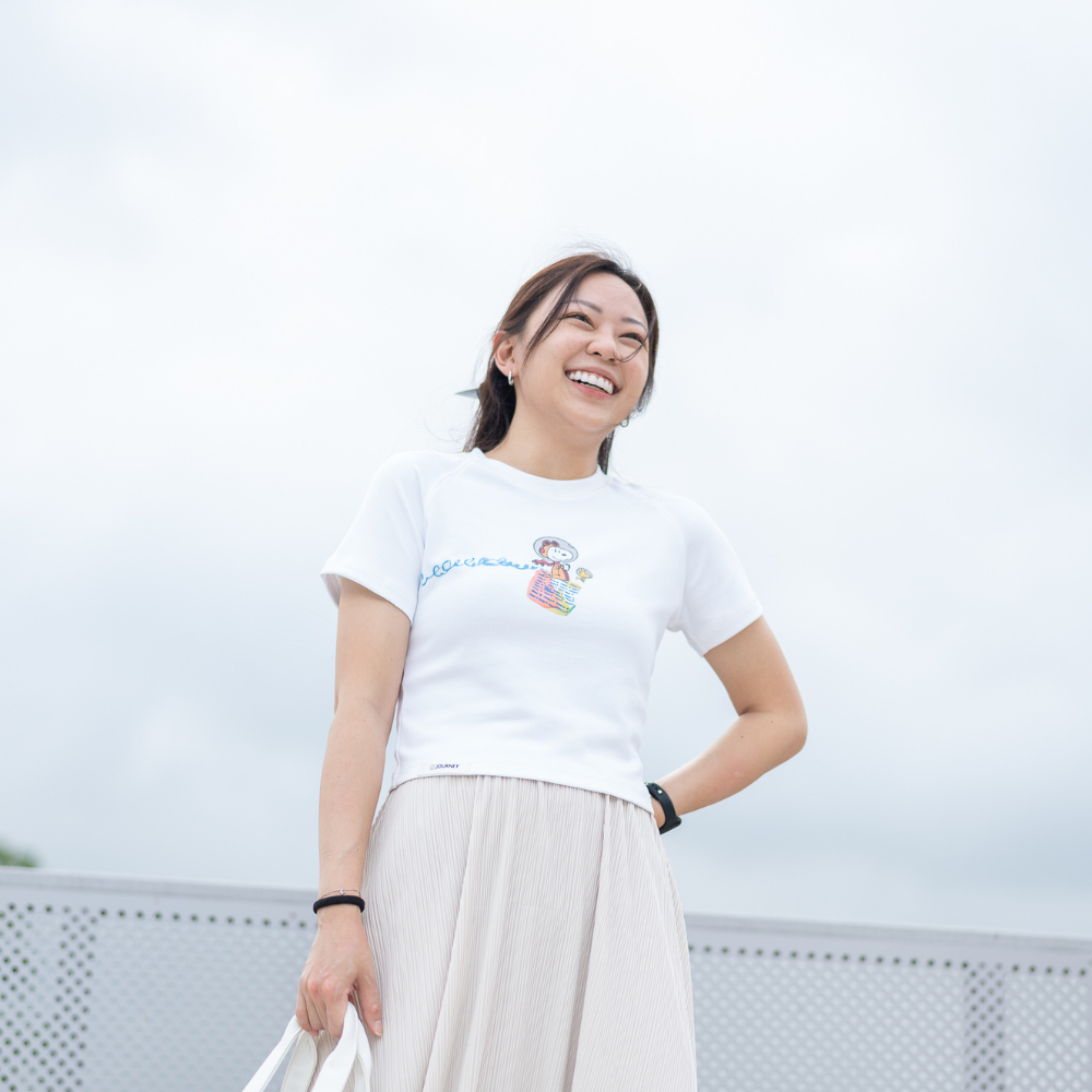 GALACTIC PLAYGROUND COLLECTION - SNOOPY & WOODSTOCK CROPPED T-SHIRT