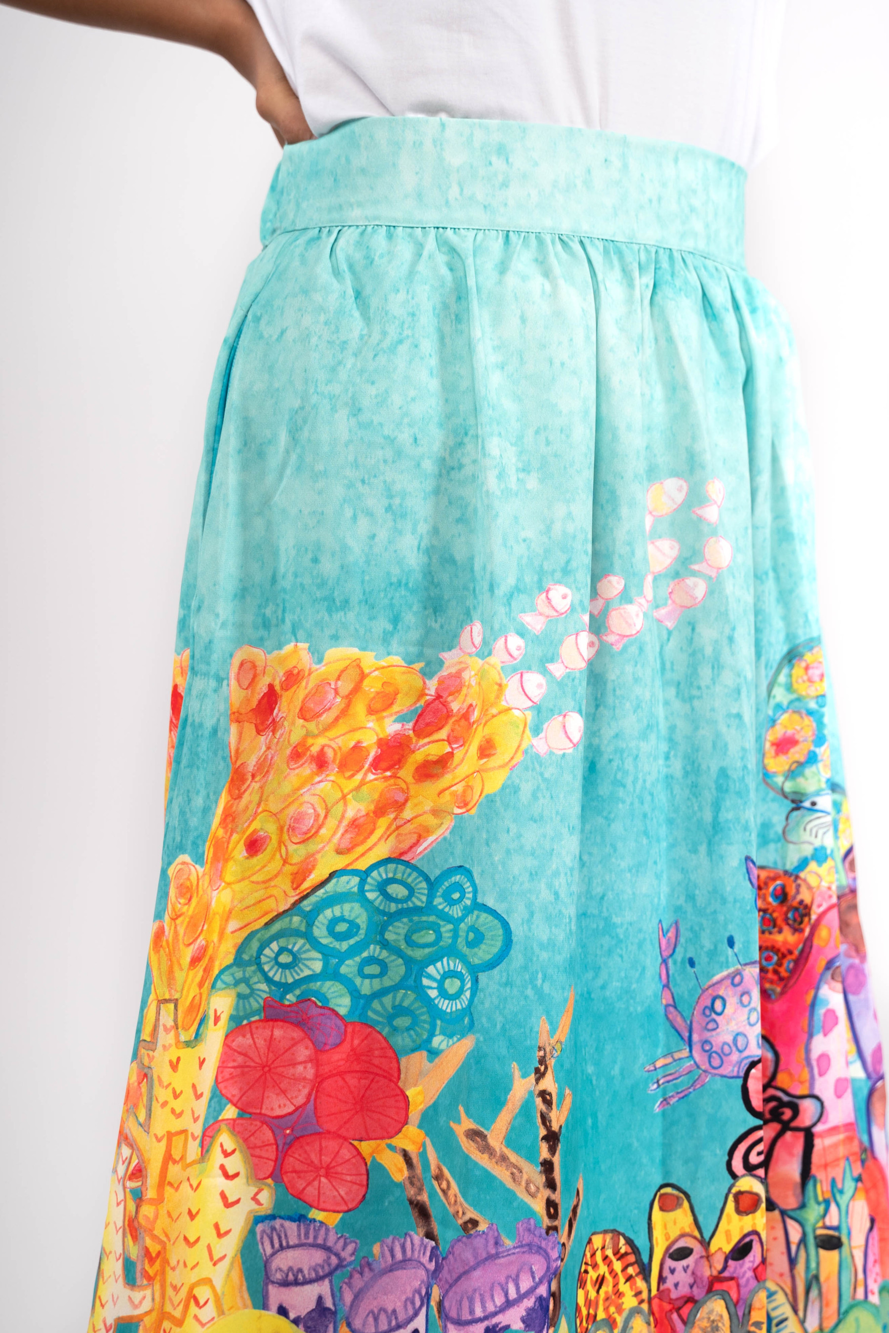 SEA MY WORLD COLLECTION - GATHERED SKIRT