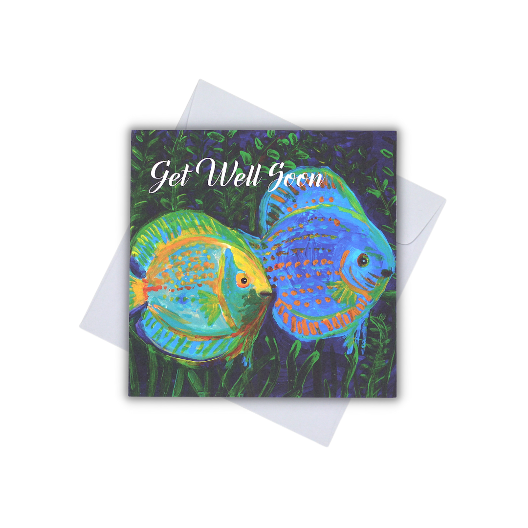 CARD - GET WELL SOON (FISHES)