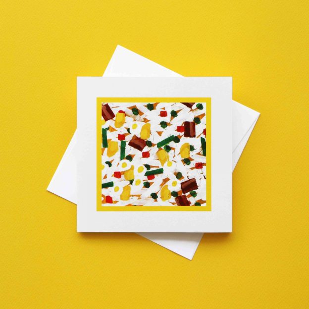 CARD - SHAPES IN FOOD (FRIED RICE)