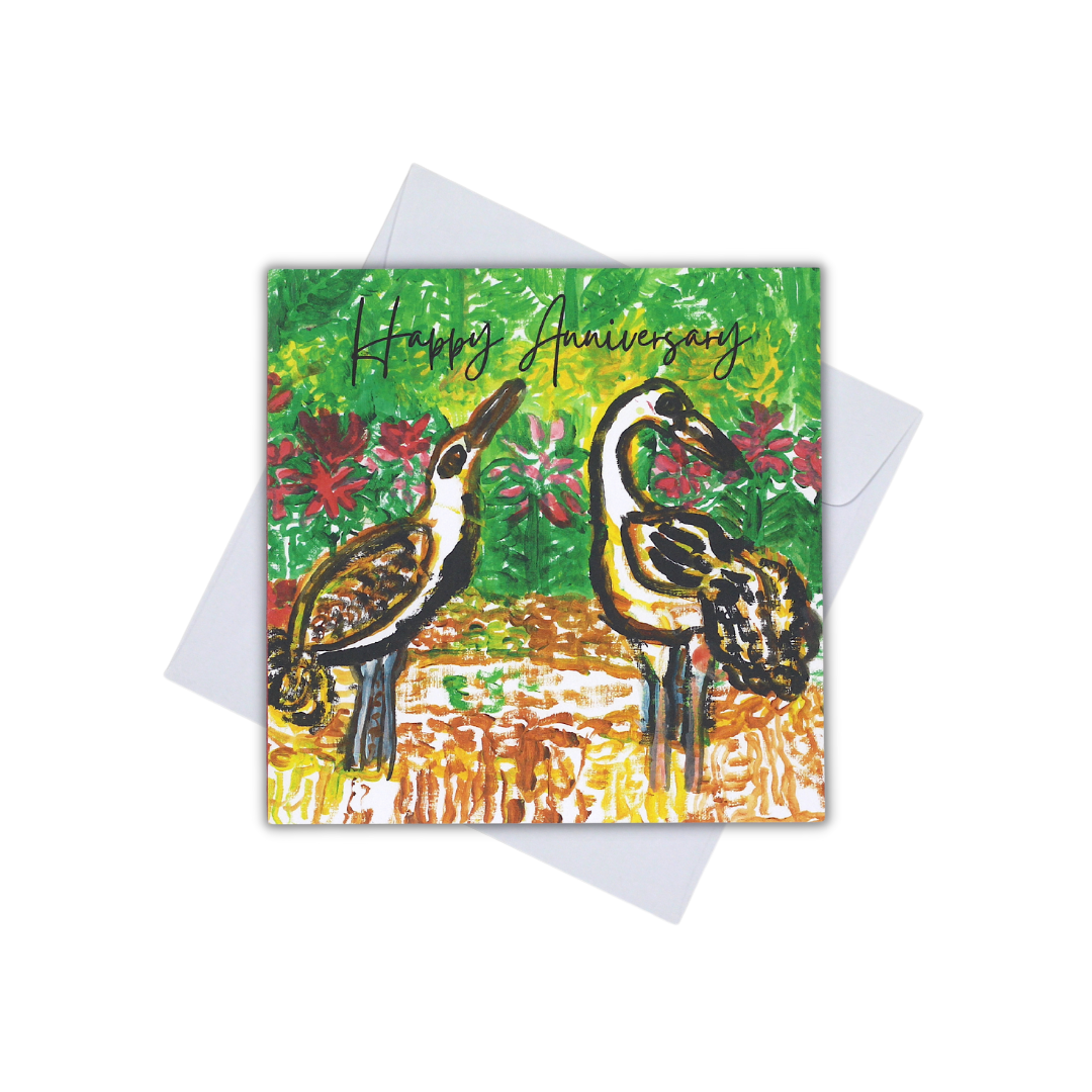 CARD - (1) HAPPY ANNIVERSARY (SINGAPORE BIRDS)