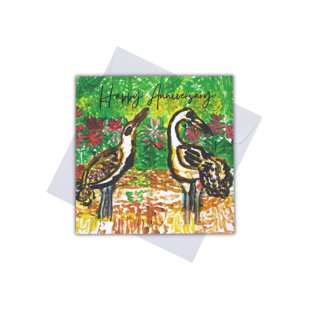 CARD - (1) HAPPY ANNIVERSARY (SINGAPORE BIRDS)