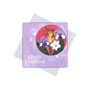 CARD - HAPPY BIRTHDAY (FLORAL BLOOMS)