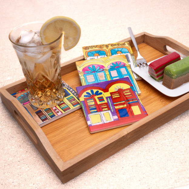 HERITAGE WINDOWS COLLECTION – CERAMIC COASTER (SET OF FOUR)