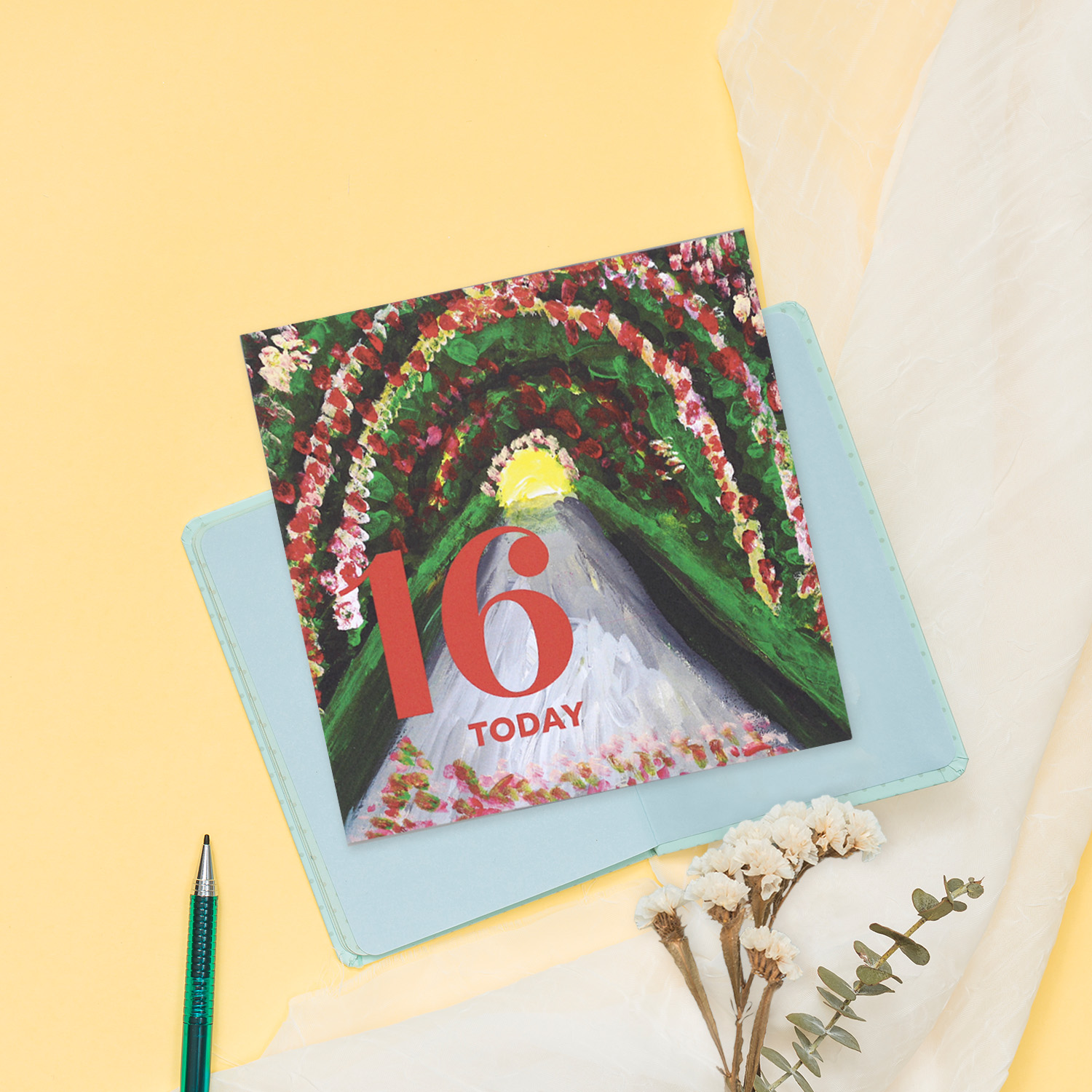 CARD - 16 TODAY (BOTANIC GARDENS)