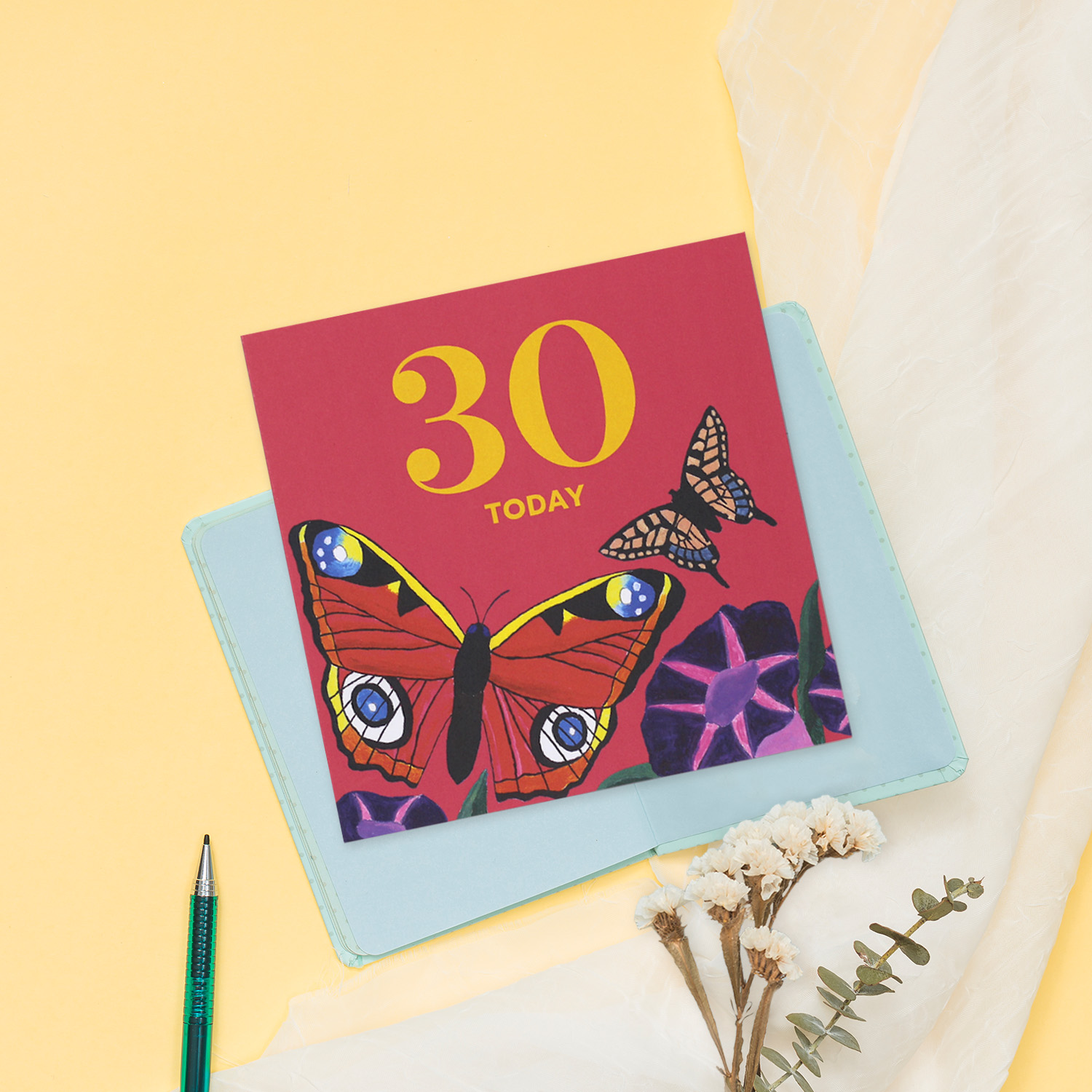 CARD - 30 TODAY (BUTTERFLY WONDERS)