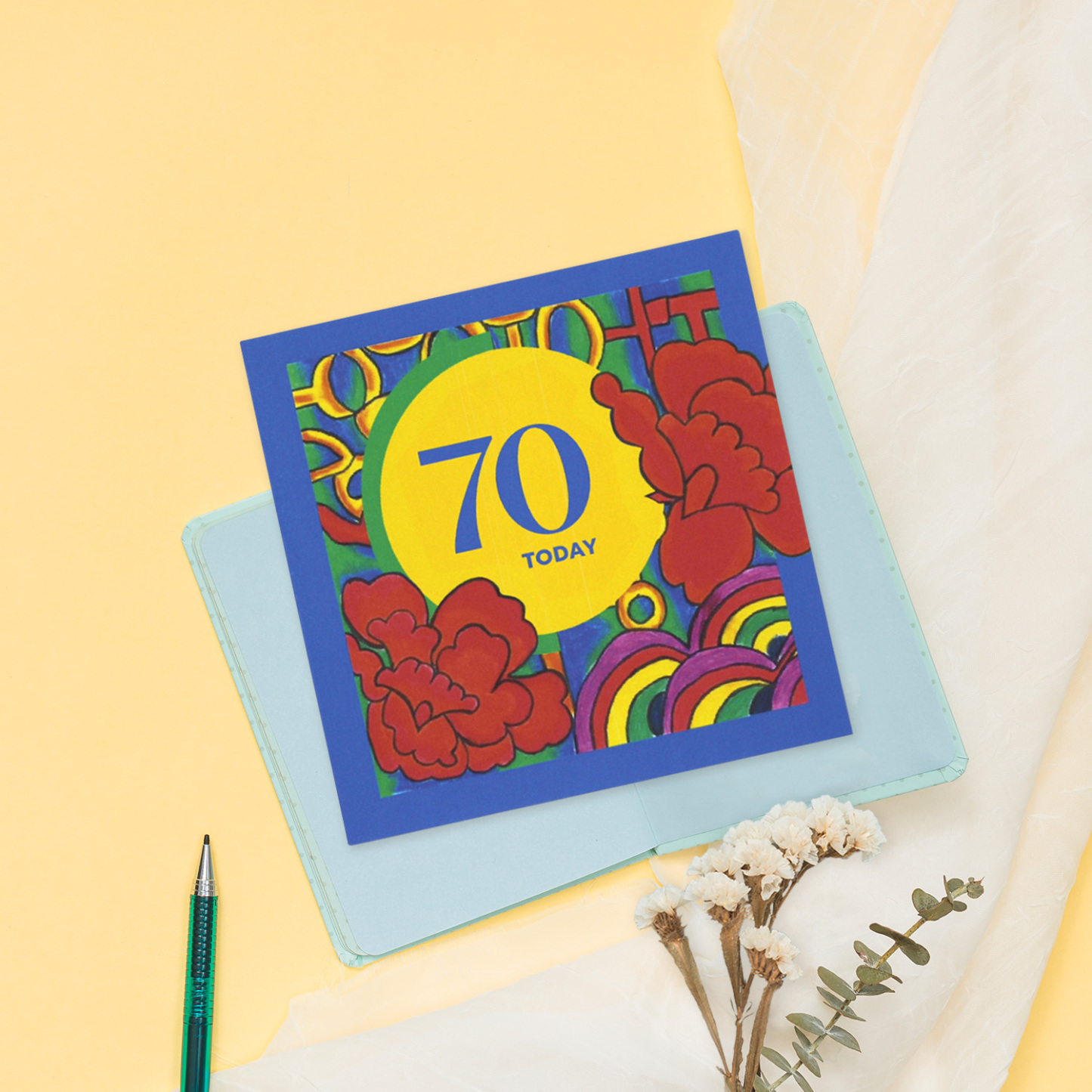 CARD - 70 TODAY (CHINESE MOTIFS)