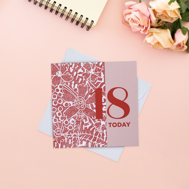 CARD - 18 TODAY (WILDFLOWERS)