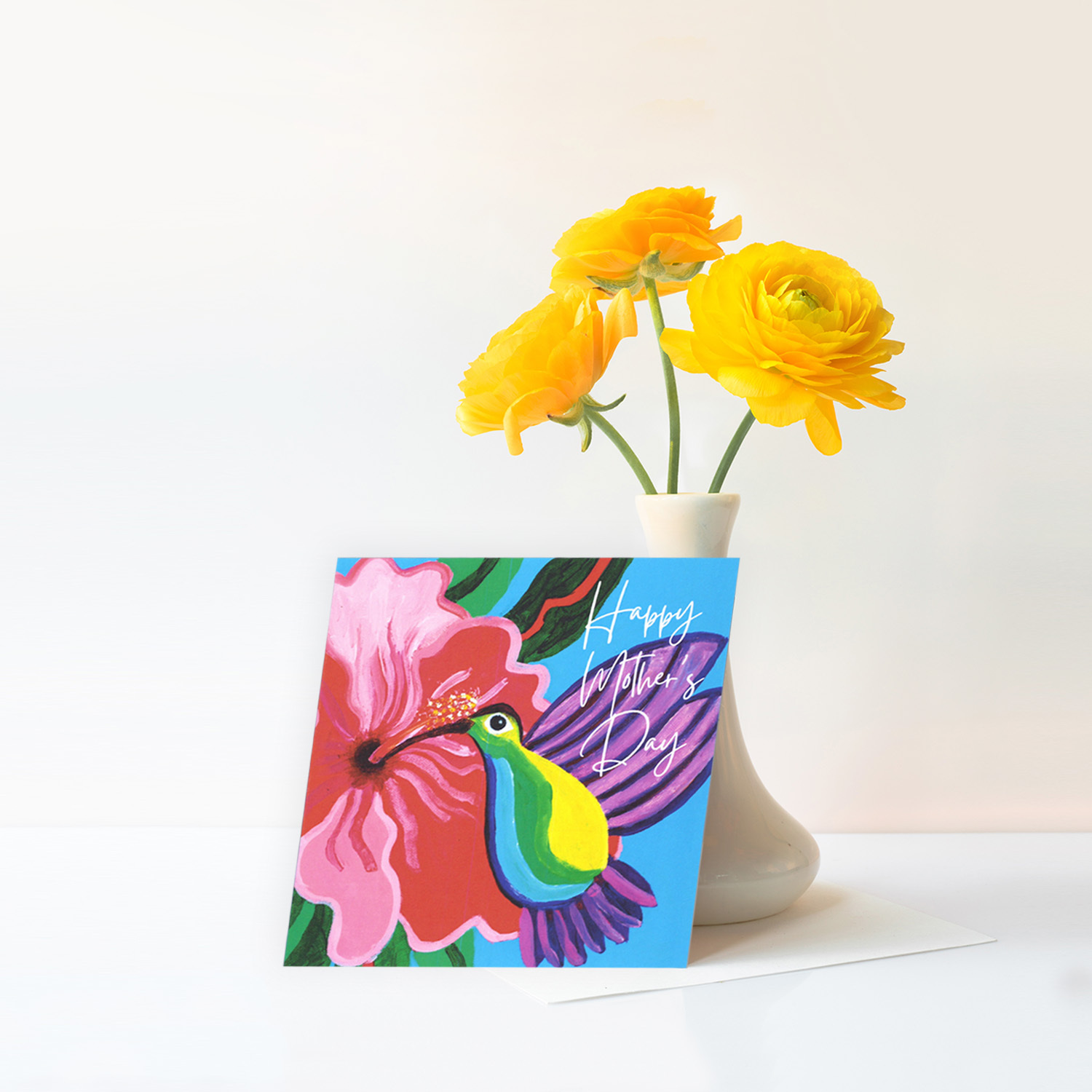 CARD - (1) HAPPY MOTHER'S DAY (HUMMINGBIRD)