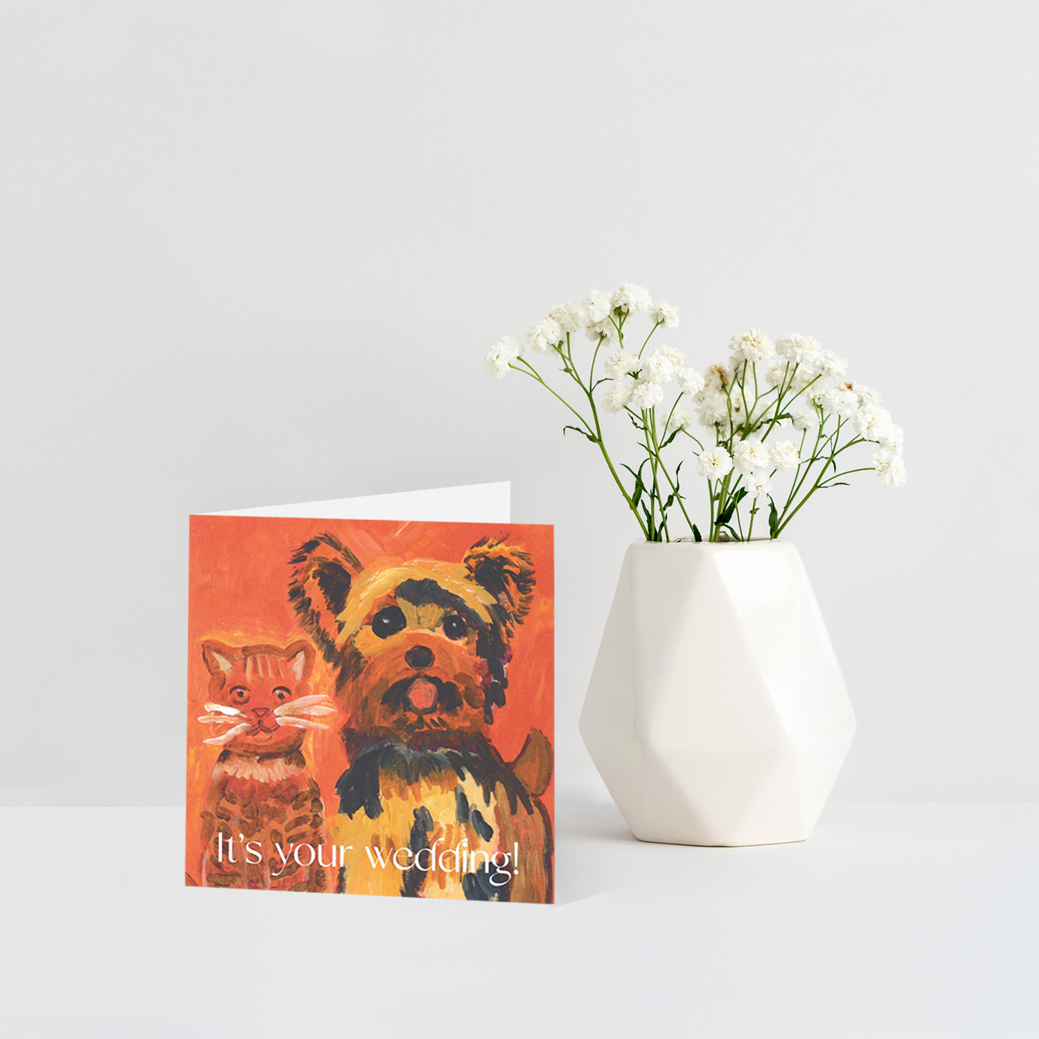 CARD - IT'S YOUR WEDDING (CAT AND DOG)