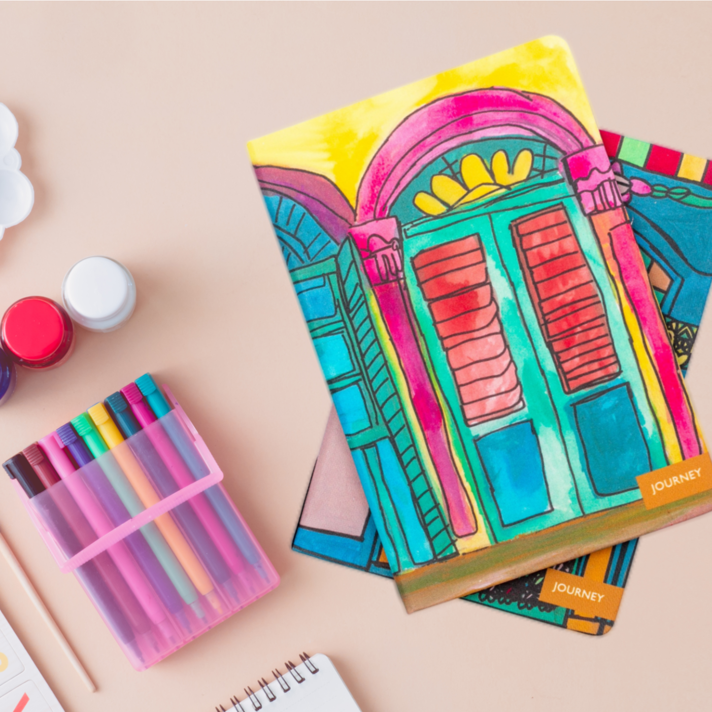 HERITAGE WINDOWS COLLECTION - FABRIC HARDCOVER NOTEBOOK
