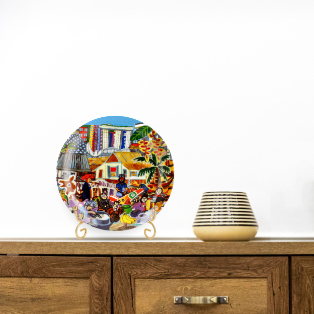 THREADS OF SINGAPORE COLLECTION - BONE CHINA PLATE