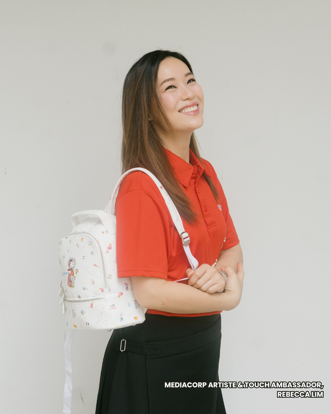 GALACTIC PLAYGROUND COLLECTION - SNOOPY & WOODSTOCK SMALL BACKPACK (WHITE)