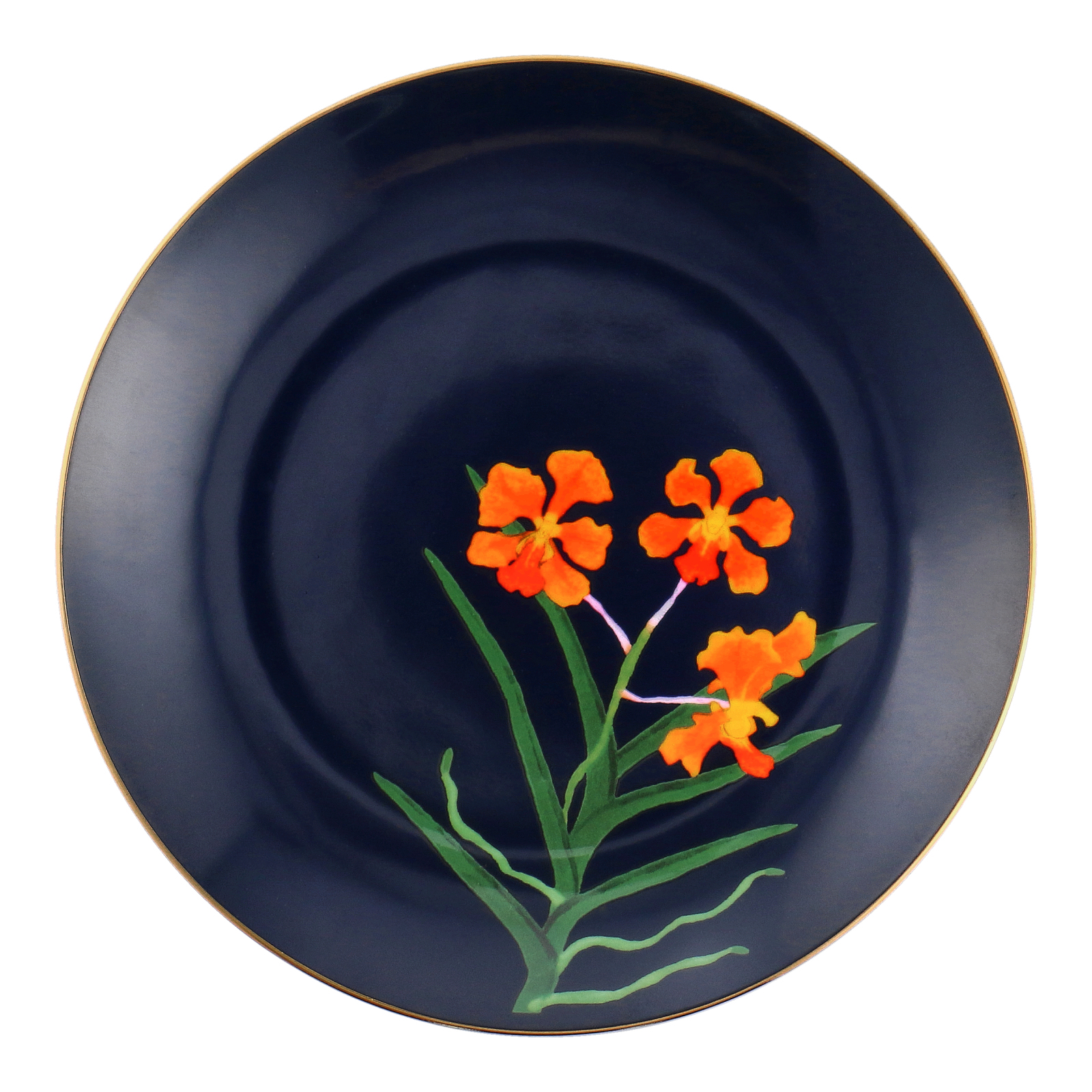 PAPILIONANDA ORCHID MIDNIGHT - BONE CHINA PLATE
