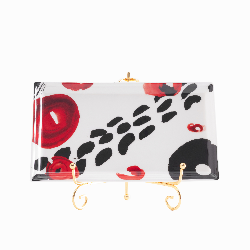 ORIENTAL SYMPHONY COLLECTION - 8"  RECTANGULAR BONE CHINA PLATE