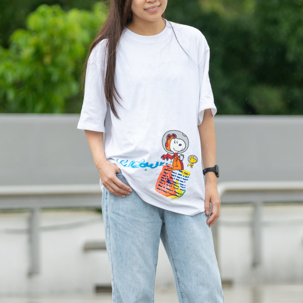 GALACTIC PLAYGROUND COLLECTION - SNOOPY & WOODSTOCK OVERSIZED T-SHIRT