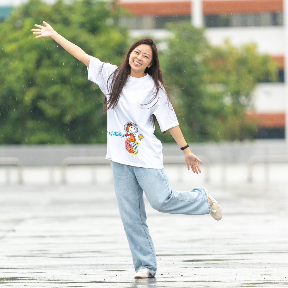 GALACTIC PLAYGROUND COLLECTION - SNOOPY & WOODSTOCK OVERSIZED T-SHIRT