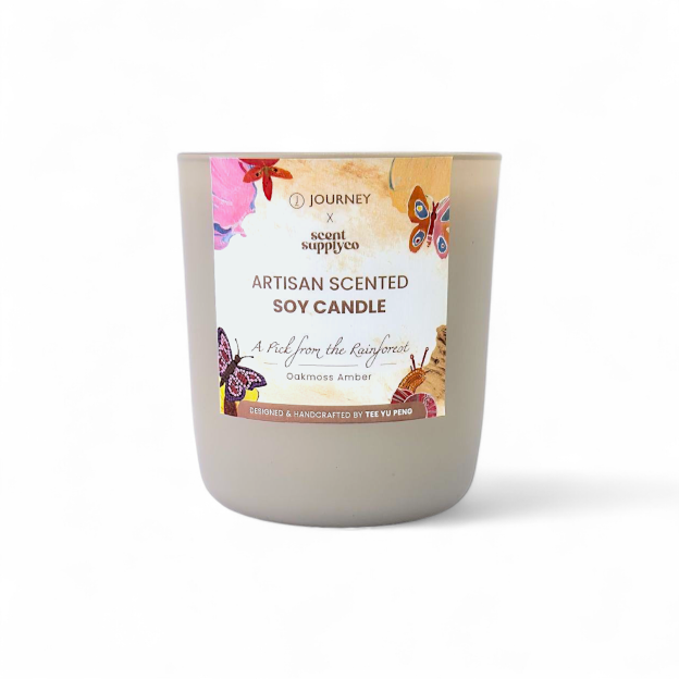 ARTISAN SCENTED SOY CANDLE - OAKMOSS AMBER