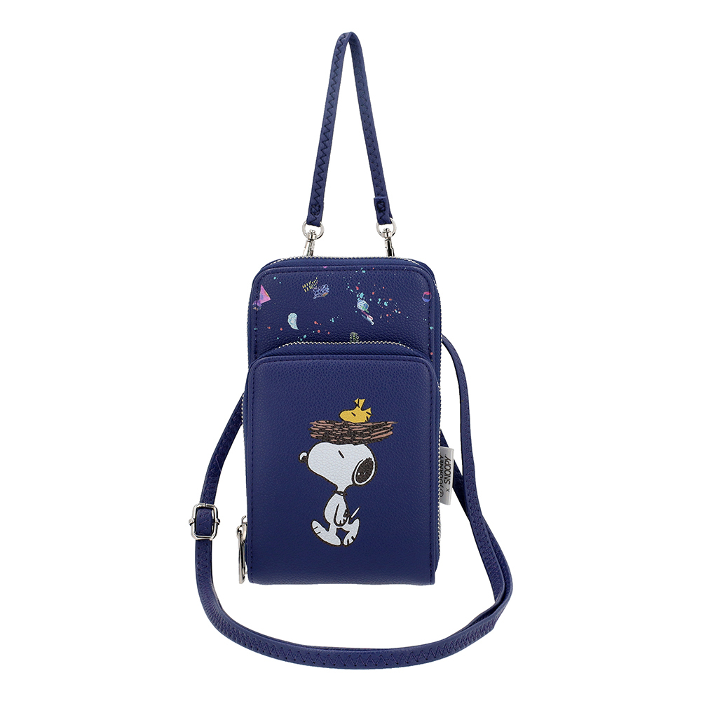 GALACTIC PLAYGROUND COLLECTION - SNOOPY & WOODSTOCK SLING WALLET (NAVY BLUE)