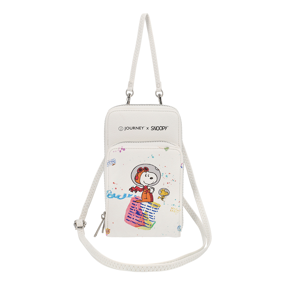 GALACTIC PLAYGROUND COLLECTION - SNOOPY & WOODSTOCK SLING WALLET (WHITE)