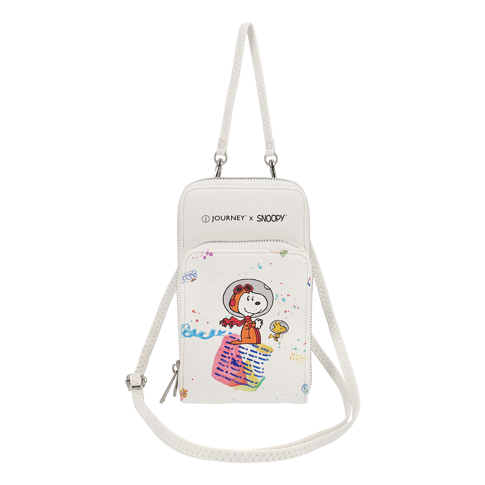 GALACTIC PLAYGROUND COLLECTION - SNOOPY & WOODSTOCK SLING WALLET (WHITE)