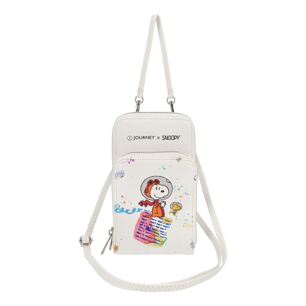 GALACTIC PLAYGROUND COLLECTION - SNOOPY & WOODSTOCK SLING WALLET (WHITE)