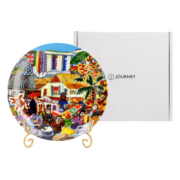 THREADS OF SINGAPORE COLLECTION - BONE CHINA PLATE