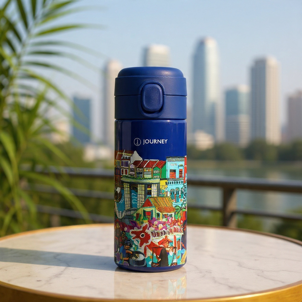 THREADS OF SINGAPORE COLLECTION - INSULATED WATER BOTTLE 340ML