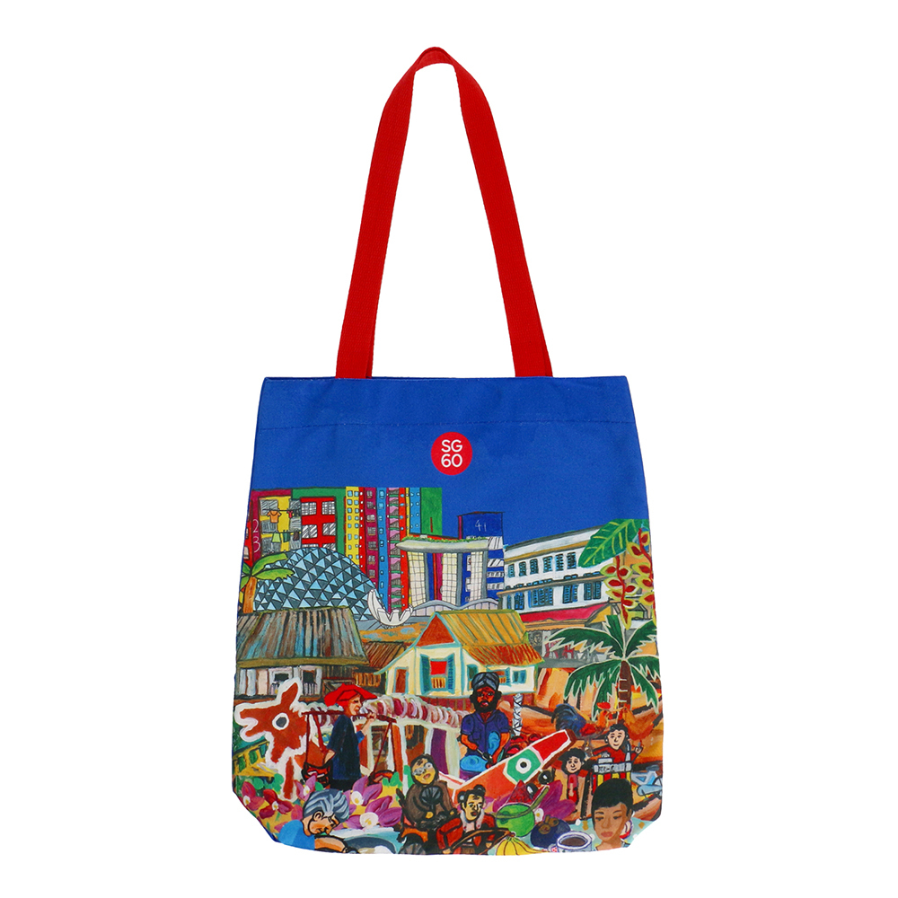 THREADS OF SINGAPORE COLLECTION - SOFT CANVAS TOTE BAG