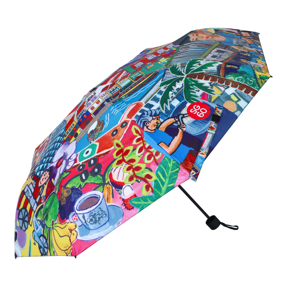 THREADS OF SINGAPORE COLLECTION - COMPACT UMBRELLA