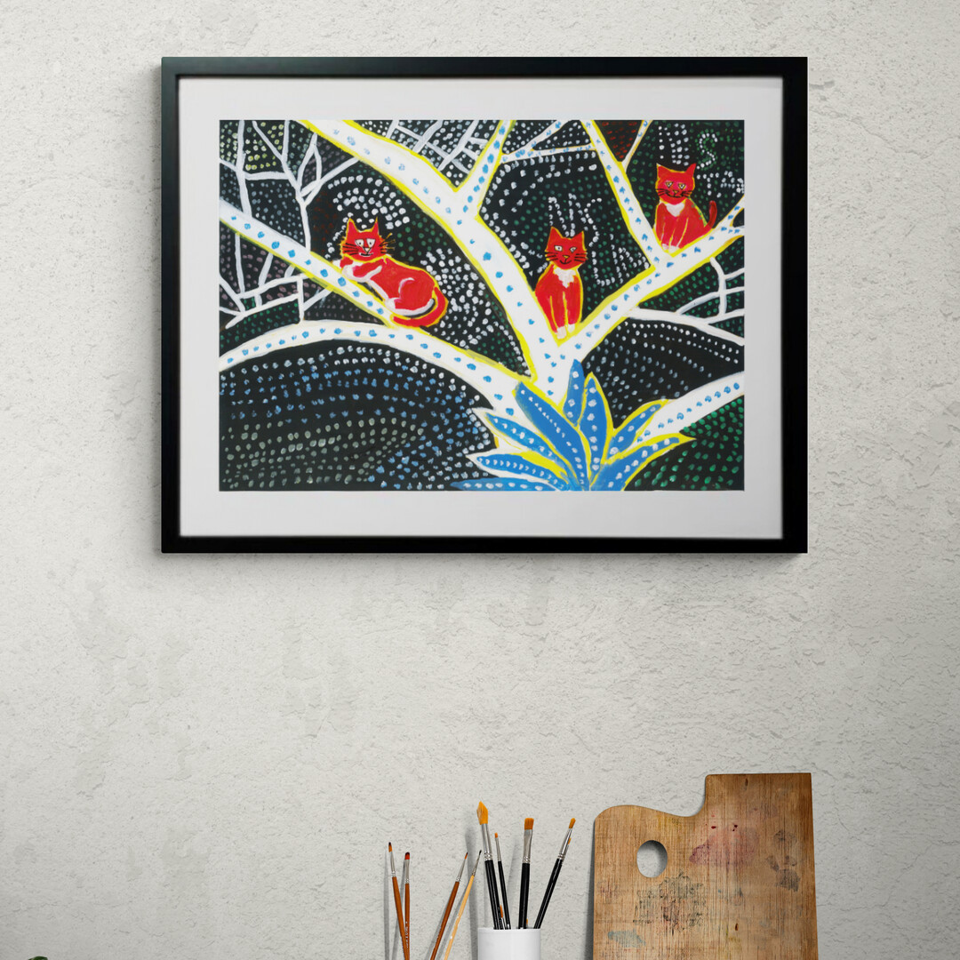 TREESCAPE WITH LOCAL CREATURES